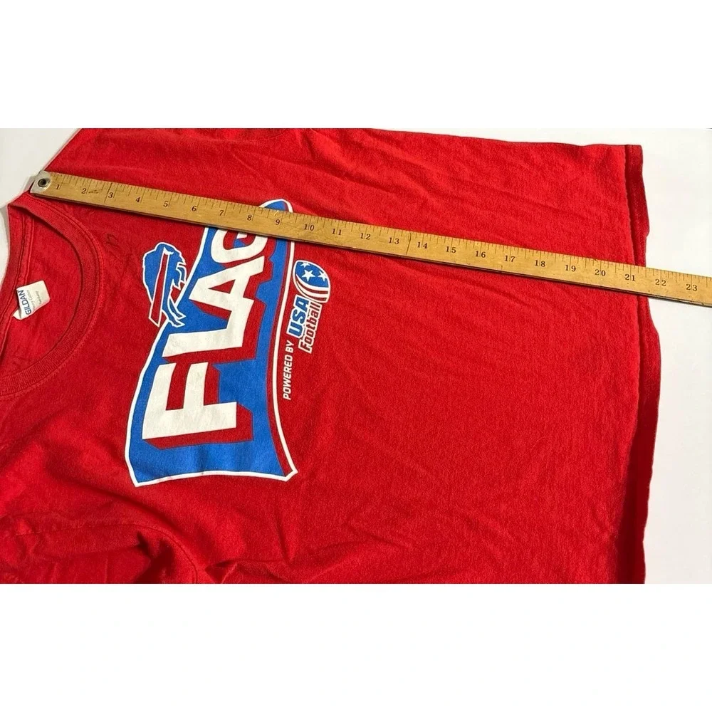 Buffalo Bills FLAG tshirt w/ Josh Allen autograph Signature (Total 3 signatures)